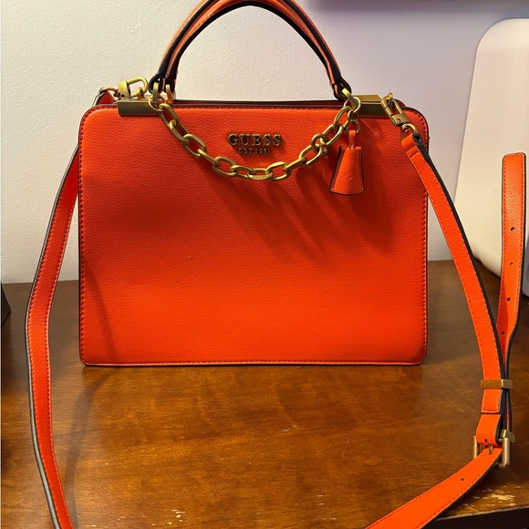 Guess Bold Orange Satchel Bag